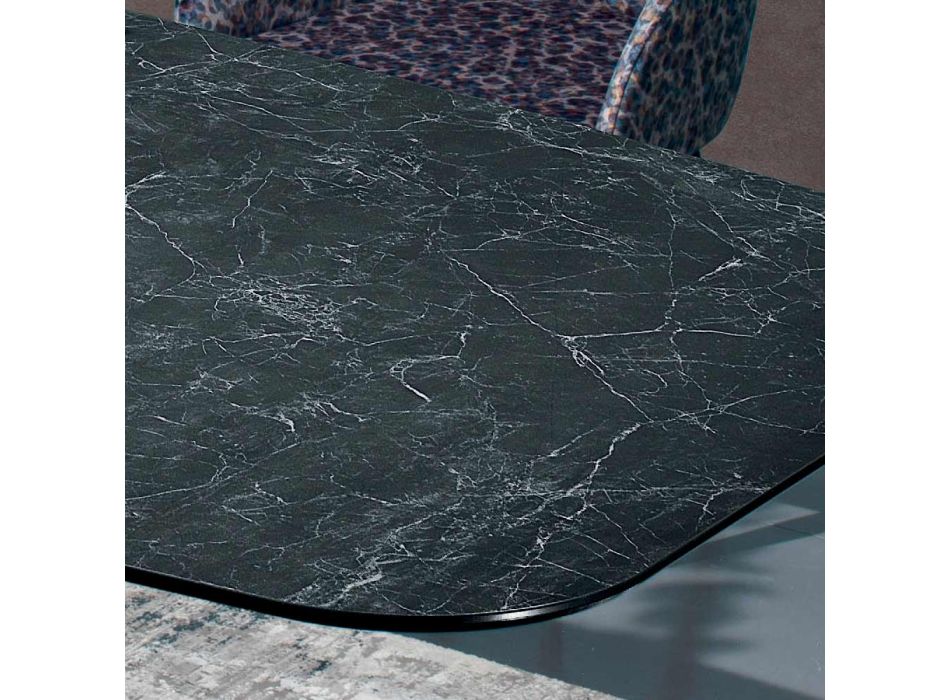 Polerat grekiskt svart keramikbord tillverkat i Italien - Grotta Viadurini