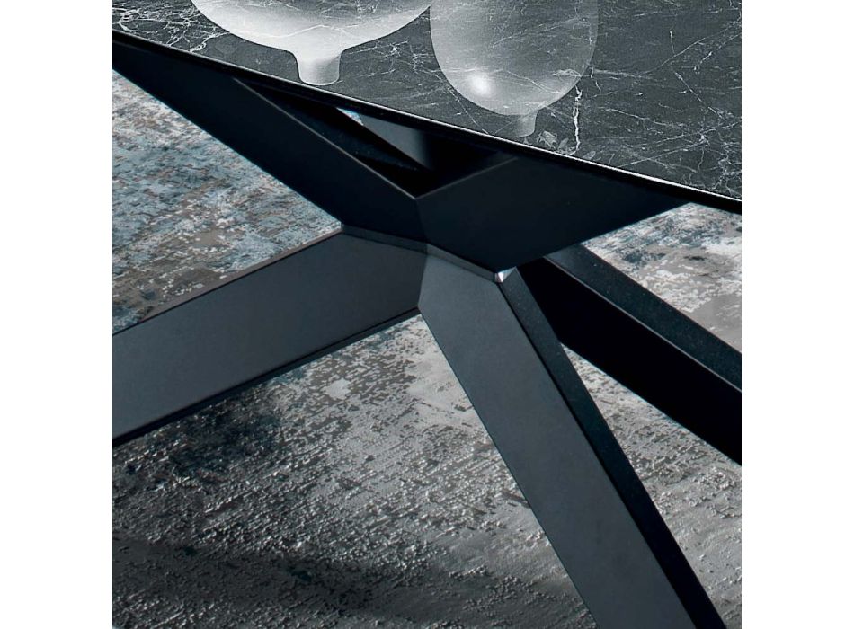 Polerat grekiskt svart keramikbord tillverkat i Italien - Grotta Viadurini