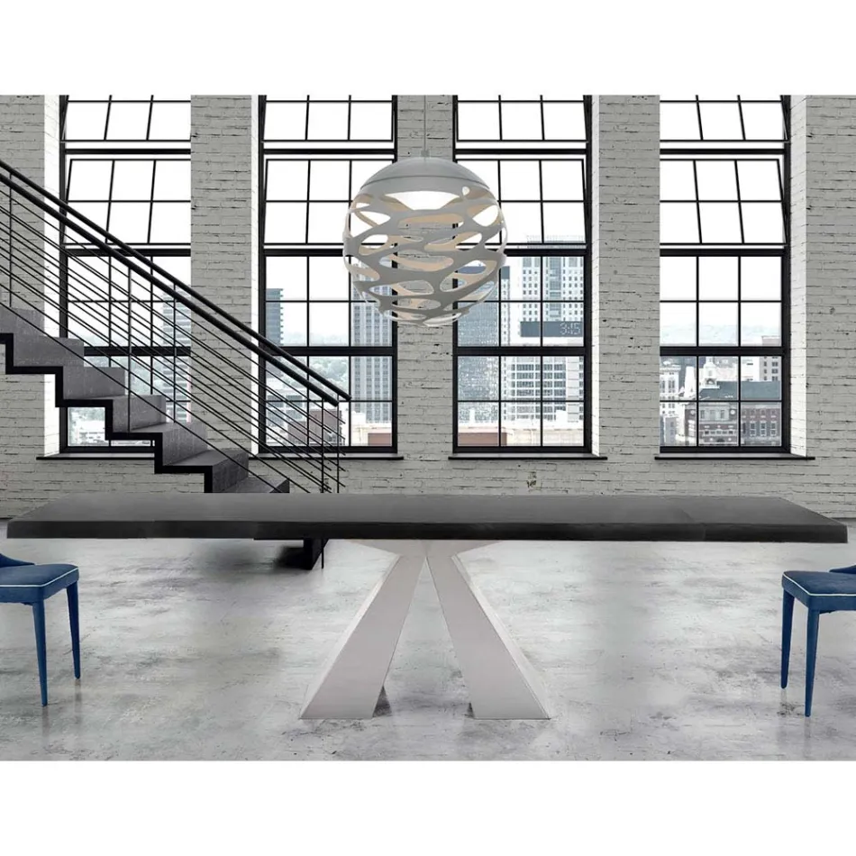 Modernt träbord Utdragbart upp till 300 cm Tillverkat i Italien - Dalmatisk Viadurini