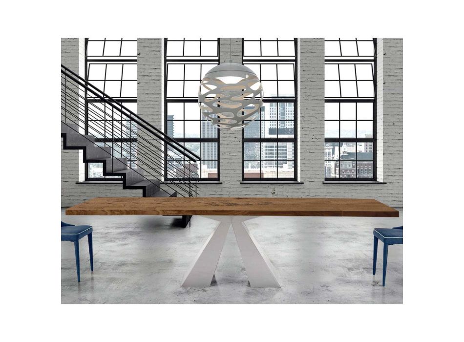 Modernt träbord Utdragbart upp till 300 cm Tillverkat i Italien - Dalmatisk Viadurini