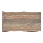 Bord i akaciaträ med återvunnen insats och Homemotion Steel - Zalma Viadurini