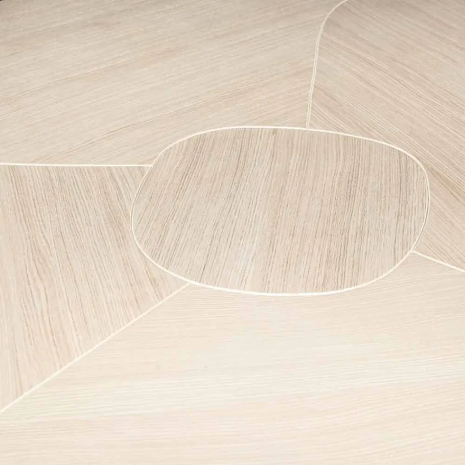 i borstad ek bord med vax yta Andy Viadurini