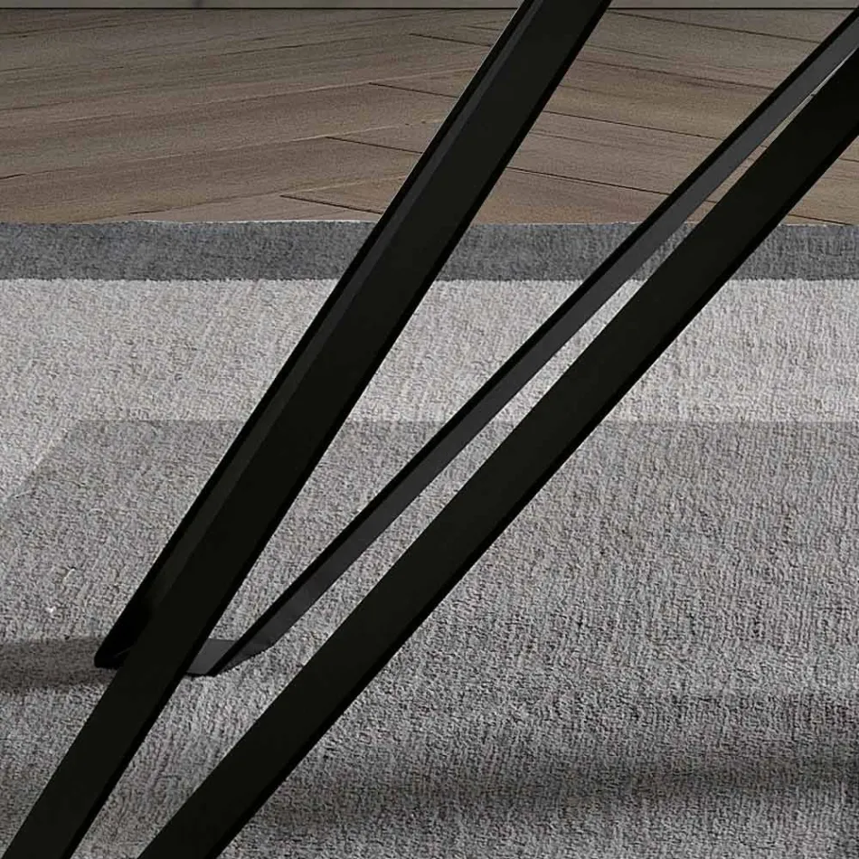 Bord i kolaskafaner och metall Tillverkat i Italien - Meluso Viadurini