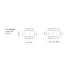 Utdragbart laminat träbord upp till 470 cm Tillverkat i Italien – Gordito Viadurini