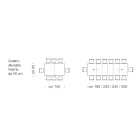 Utdragbart laminat träbord upp till 470 cm Tillverkat i Italien – Gordito Viadurini