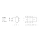 Utdragbart laminat träbord upp till 470 cm Tillverkat i Italien – Gordito Viadurini