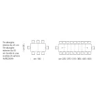 Utdragbart laminat träbord upp till 470 cm Tillverkat i Italien – Gordito Viadurini