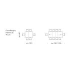 Utdragbart laminat träbord upp till 470 cm Tillverkat i Italien – Gordito Viadurini