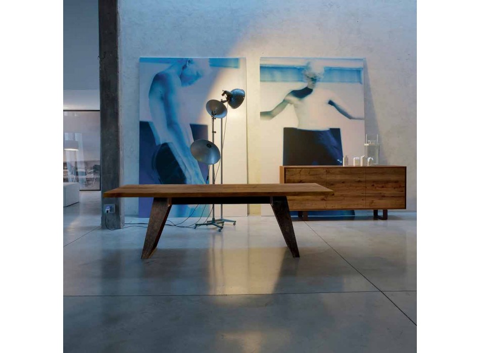 träbord naturlig solid al modern design, Antonio Viadurini