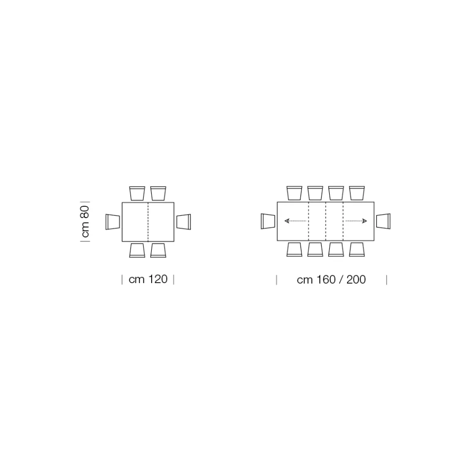 Utdragbart melaminträbord upp till 470 cm Tillverkat i Italien – Gordito Viadurini