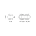 Utdragbart melaminträbord upp till 470 cm Tillverkat i Italien – Gordito Viadurini