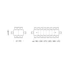 Utdragbart melaminträbord upp till 470 cm Tillverkat i Italien – Gordito Viadurini