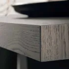 Modernt knutat ekträbord tillverkat i Italien Zerba Viadurini