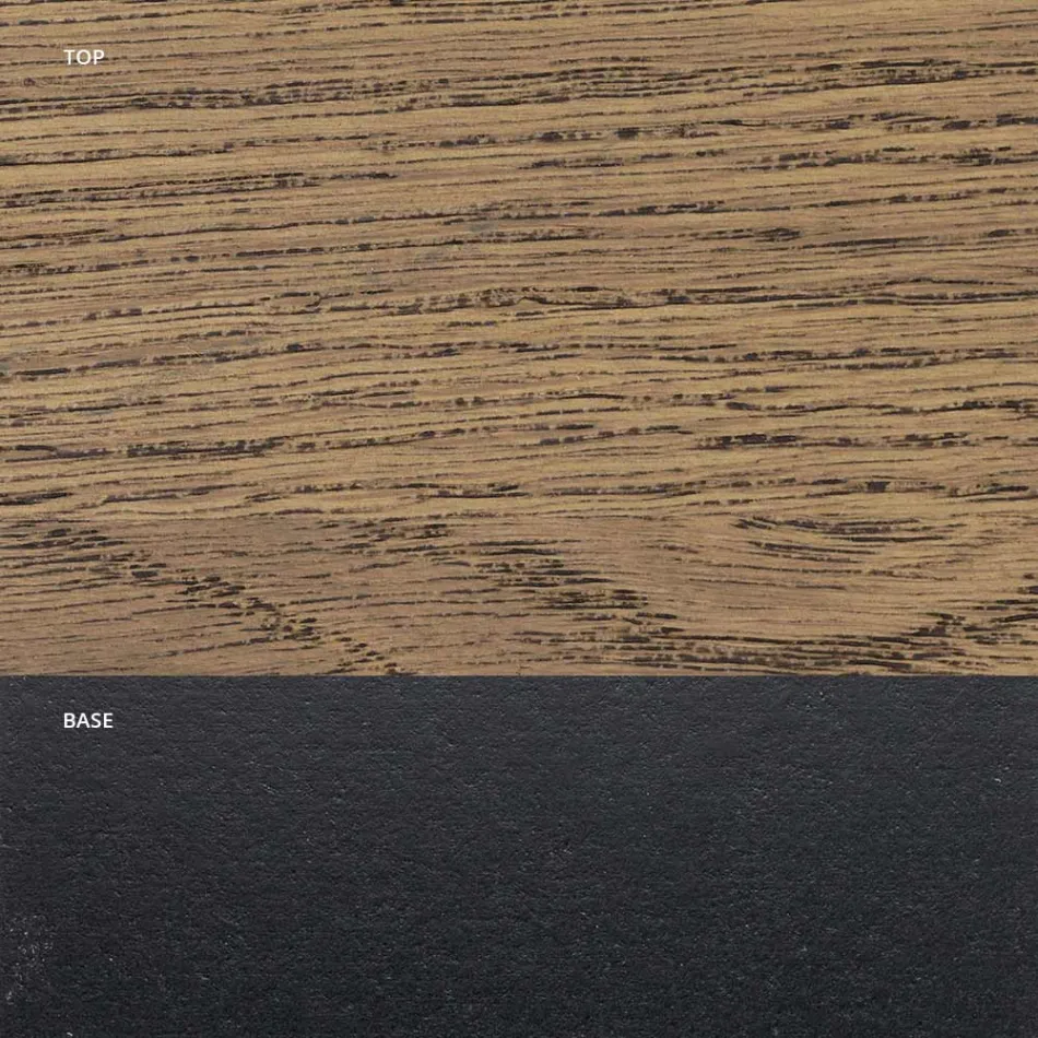 Bord i Masellato ek pläterad och metall Tillverkat i Italien - Seoul Viadurini