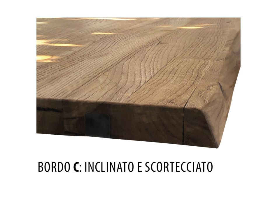 Bord och ben i massiv ek tillverkade i Italien - Consuelo Viadurini
