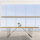 Bord och ben i massiv ek tillverkade i Italien - Consuelo Viadurini