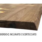 Knuten ekbord med järngrå metallunderrede Tillverkat i Italien - Gonna Viadurini
