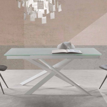 Utdragbart glasbord med modern design - Marliana Viadurini