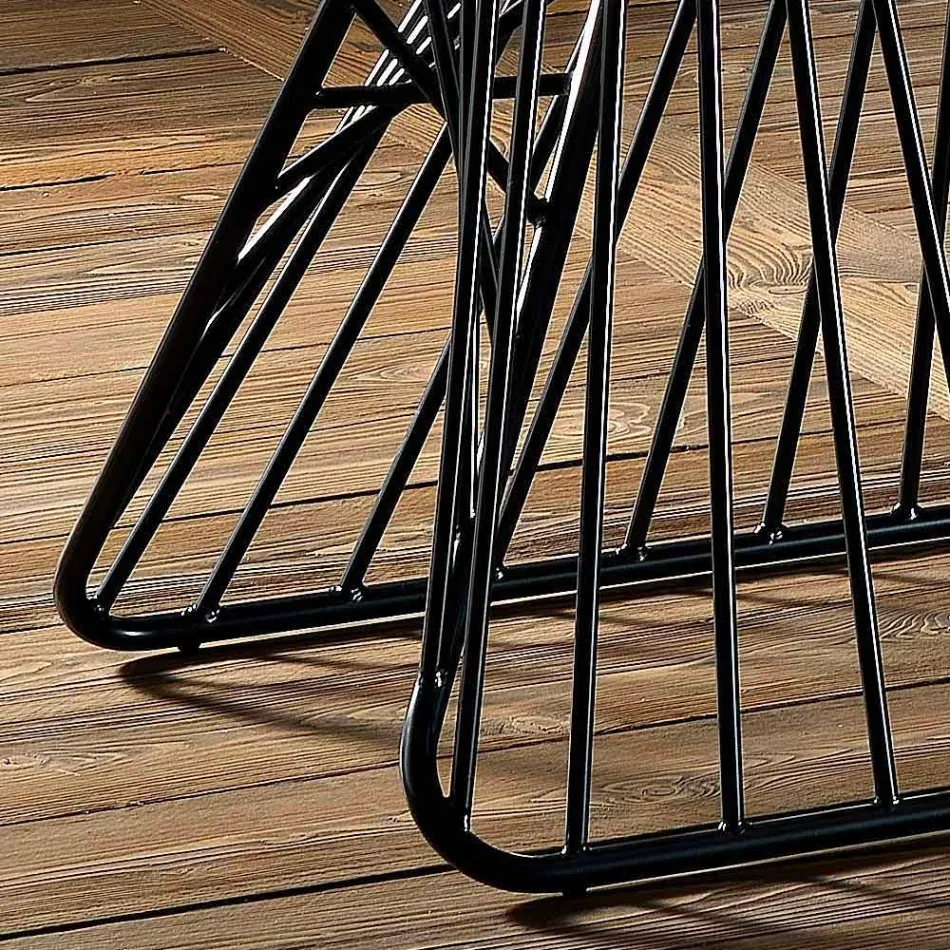 Modernt designhärdat glasbord tillverkat i Italien, Mitia Viadurini