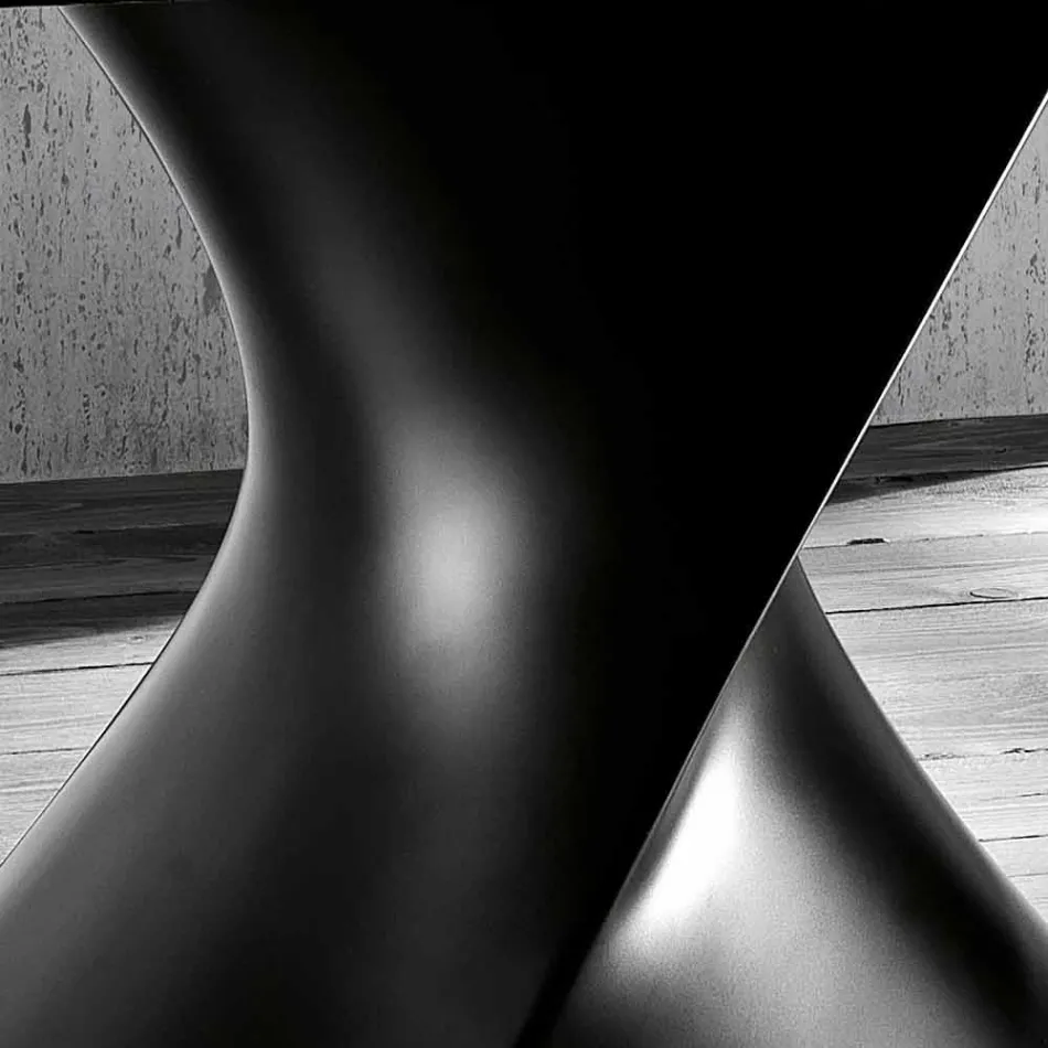 Härdat glasbord av modern design producerad i Italien, Clark Viadurini