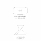 Härdat glasbord av modern design producerad i Italien, Clark Viadurini