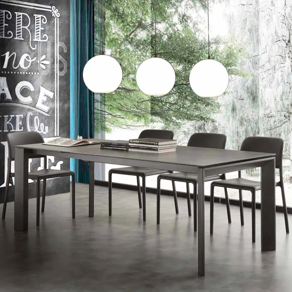 Glaskeramiskt förlängbart bord upp till 240 cm Terni Viadurini