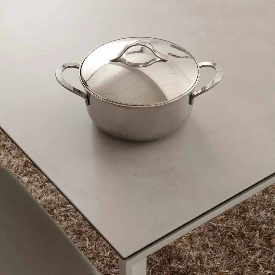 Glaskeramiskt förlängbart bord upp till 240 cm Terni Viadurini