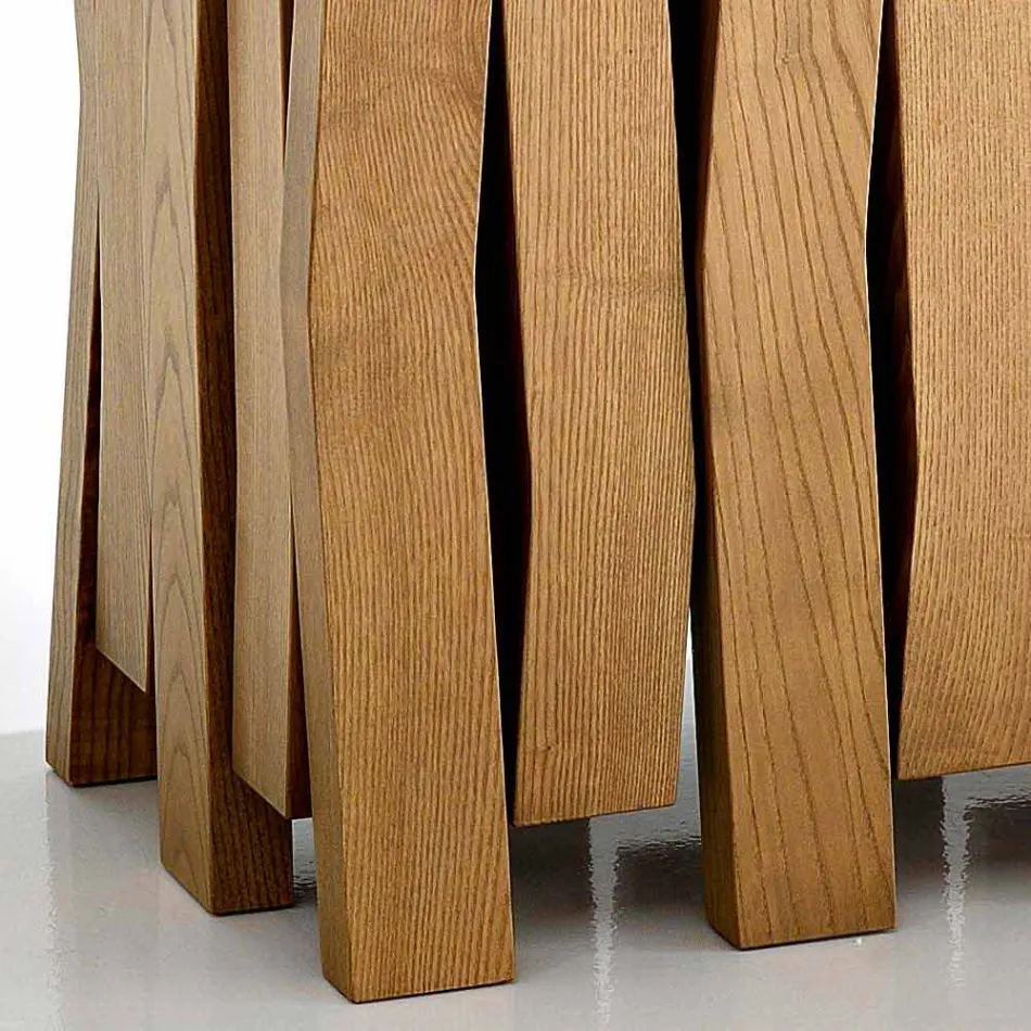 Modernt designglas keramikbord tillverkat i Italien, Egisto Viadurini