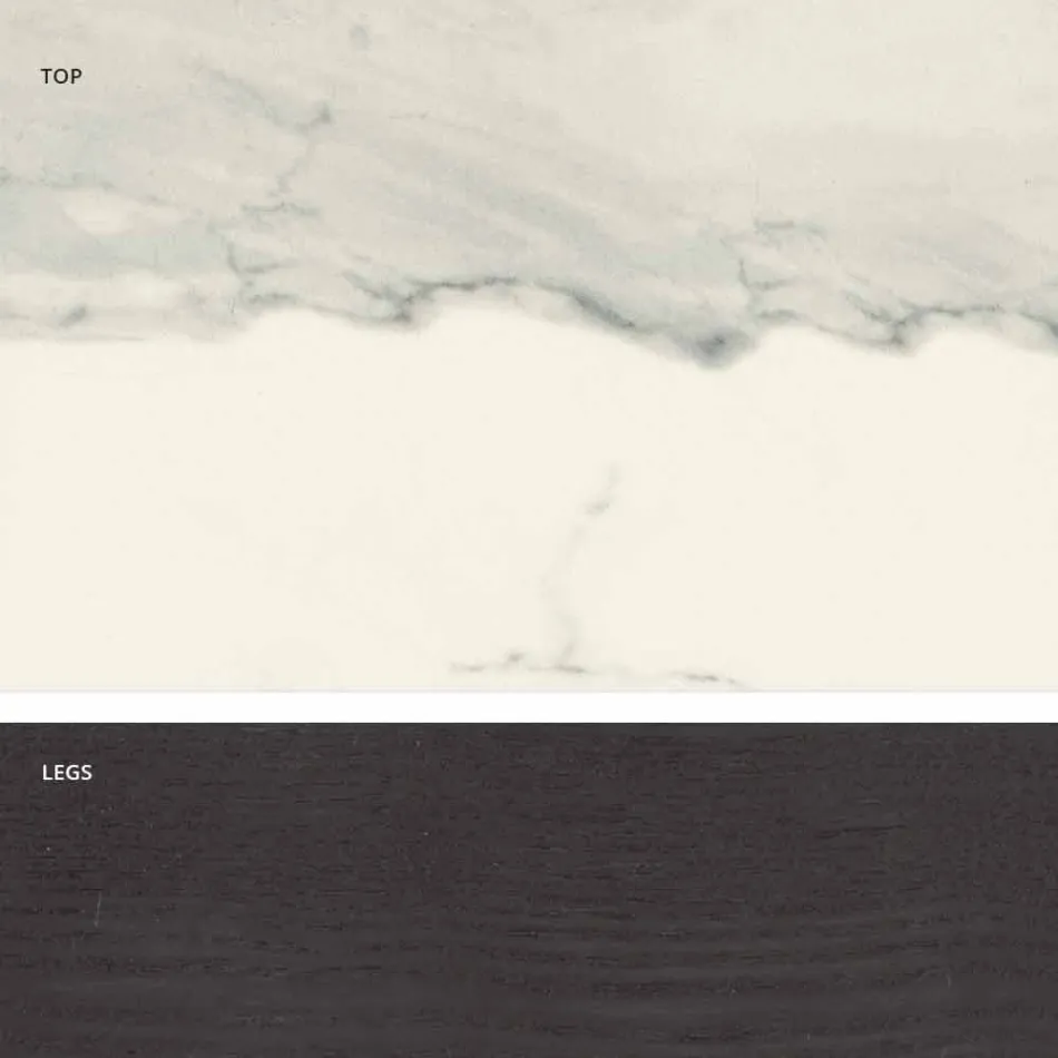 Modernt designglas keramikbord tillverkat i Italien, Egisto Viadurini