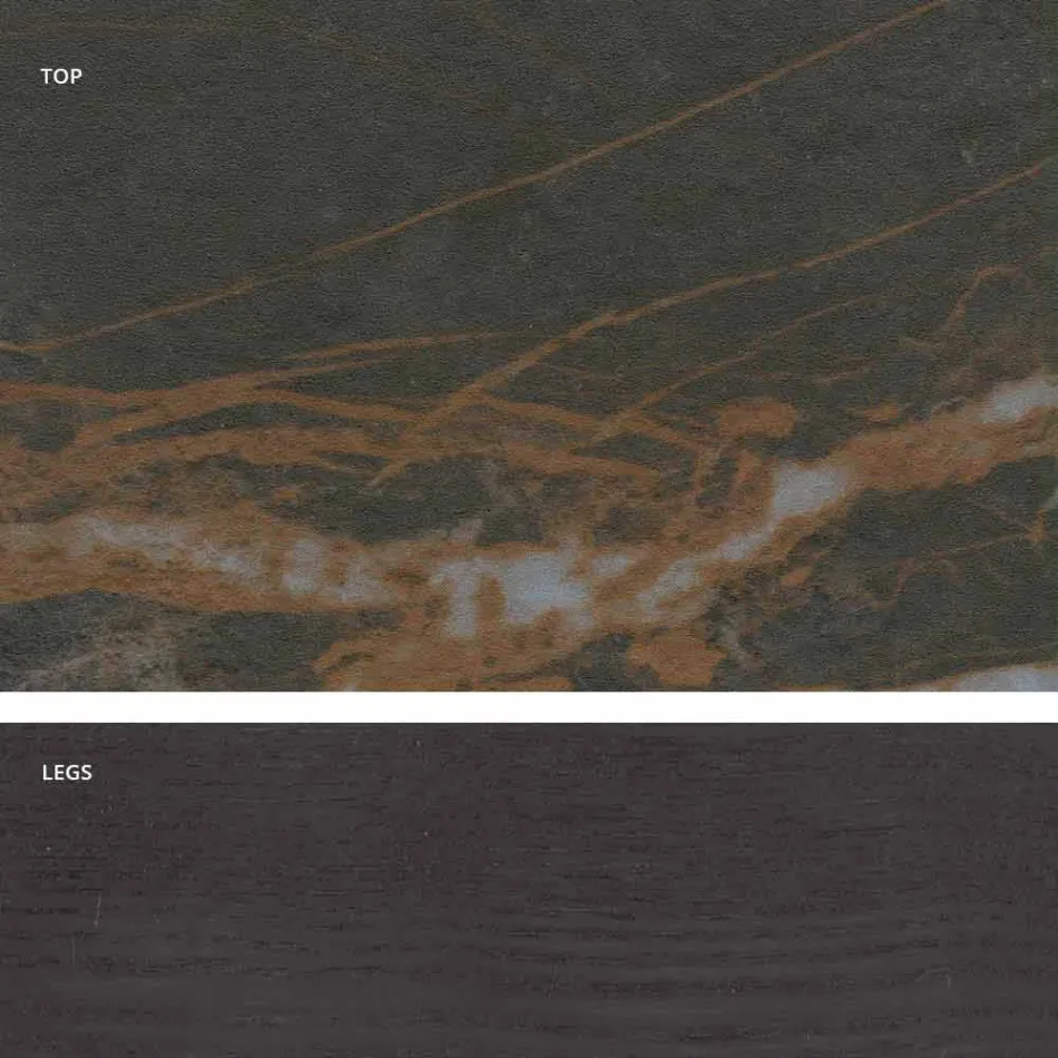 Modernt designglas keramikbord tillverkat i Italien, Egisto Viadurini