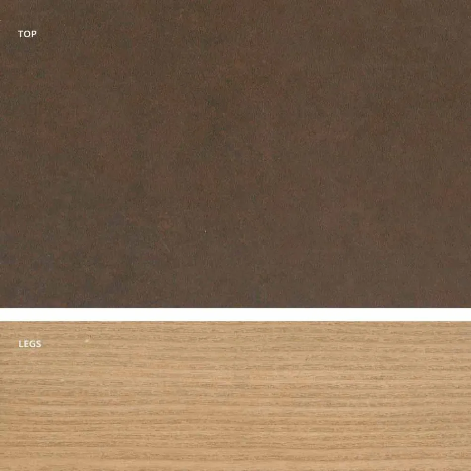 Modernt designglas keramikbord tillverkat i Italien, Egisto Viadurini