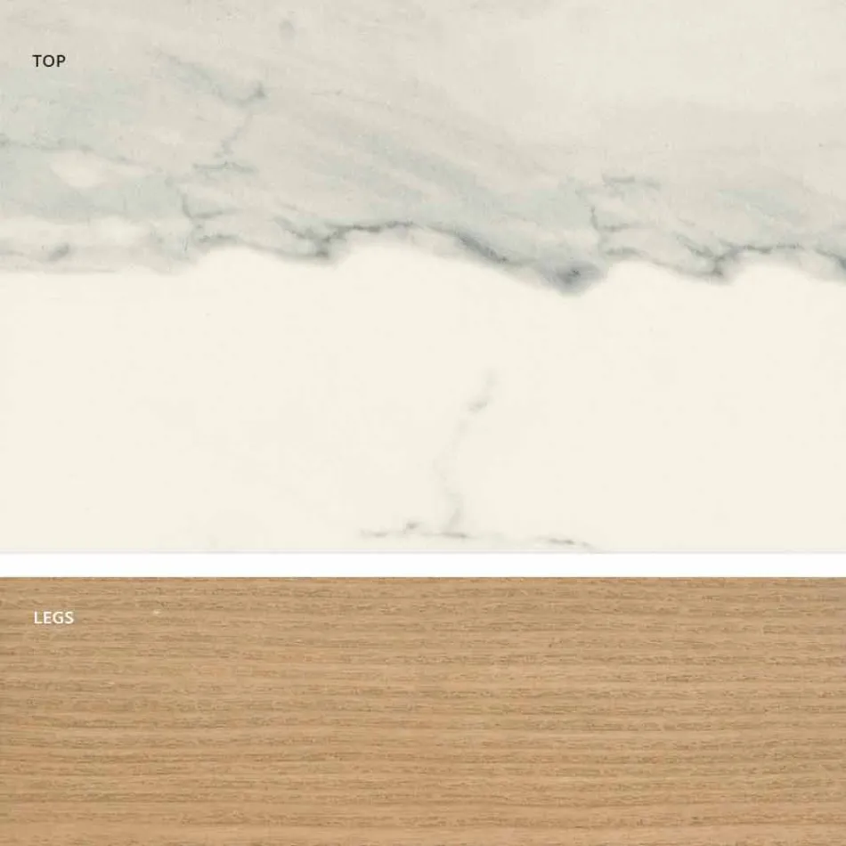 Modernt designglas keramikbord tillverkat i Italien, Egisto Viadurini