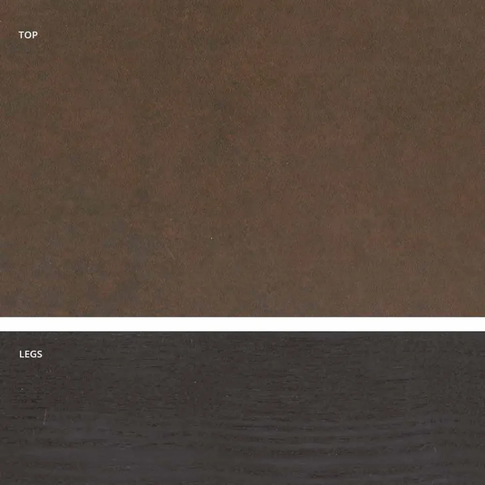 Modernt designglas keramikbord tillverkat i Italien, Egisto Viadurini