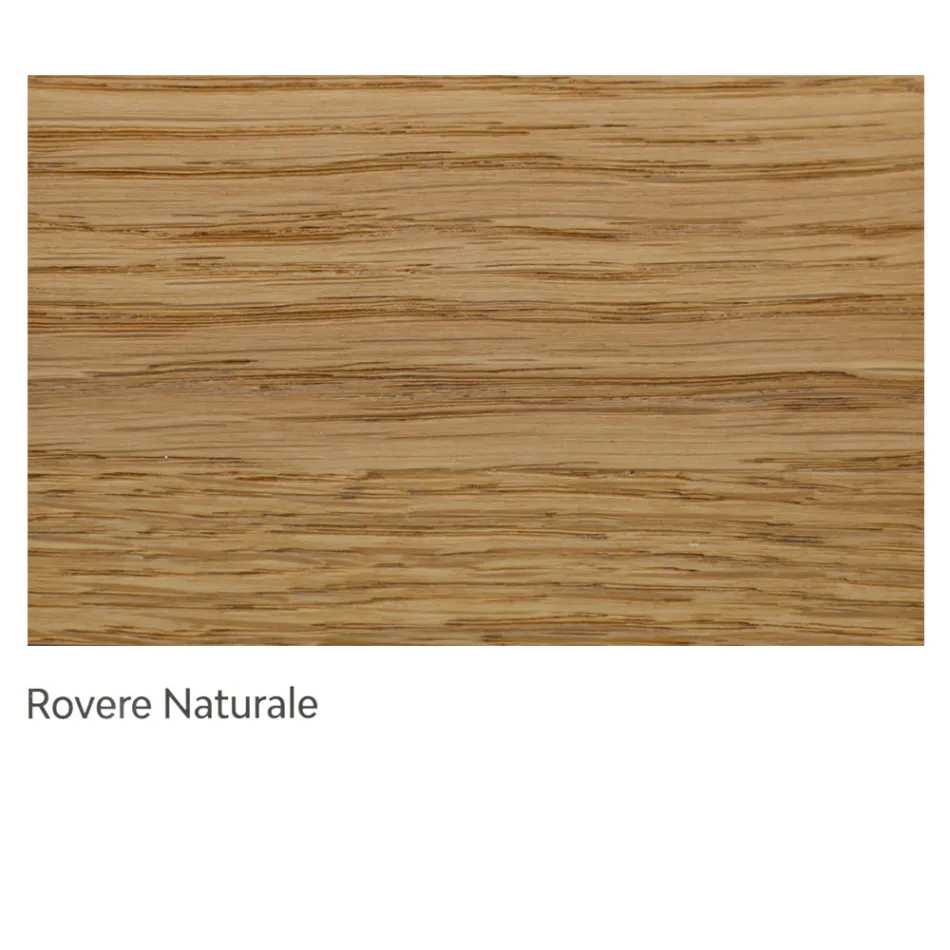 Inomhusbord med ekskiva och ben Tillverkat i Italien - Geolier Viadurini