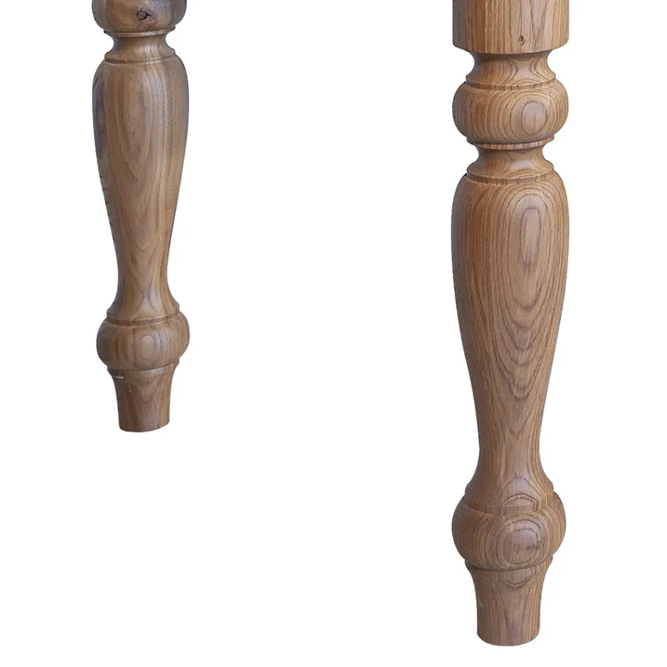 Inomhusbord med ekskiva och ben Tillverkat i Italien - Geolier Viadurini