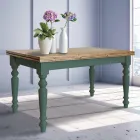 Utdragbart vardagsrumsbord i nordisk gran Tillverkat i Italien - Benidorm Viadurini