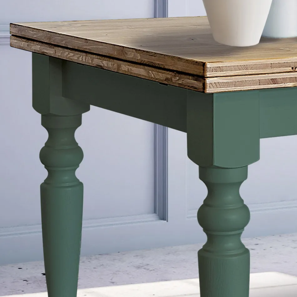 Utdragbart vardagsrumsbord i nordisk gran Tillverkat i Italien - Benidorm Viadurini