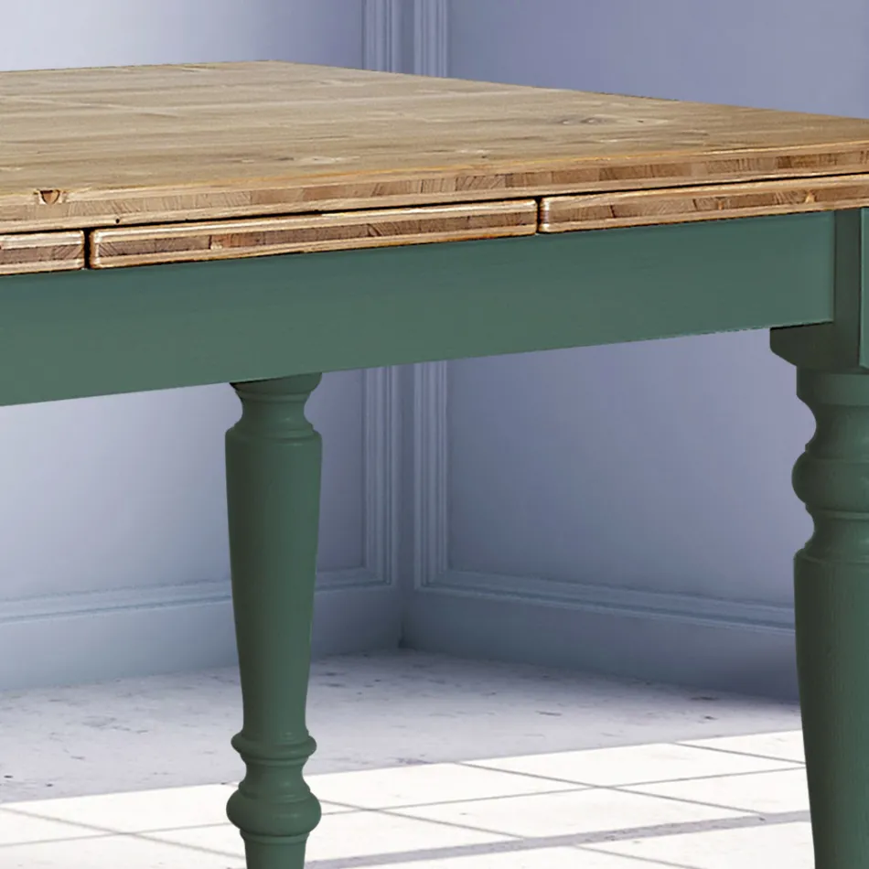 Utdragbart vardagsrumsbord i nordisk gran Tillverkat i Italien - Benidorm Viadurini