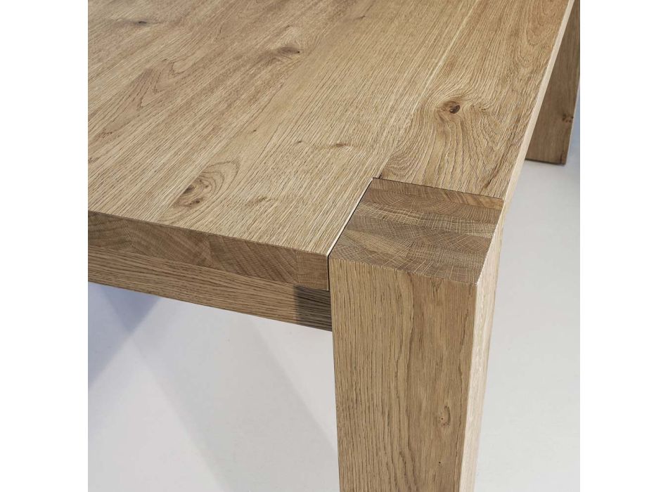 Utdragbart vardagsrumsbord i Knotted Oak Pläterad Tillverkad i Italien - Durin Viadurini