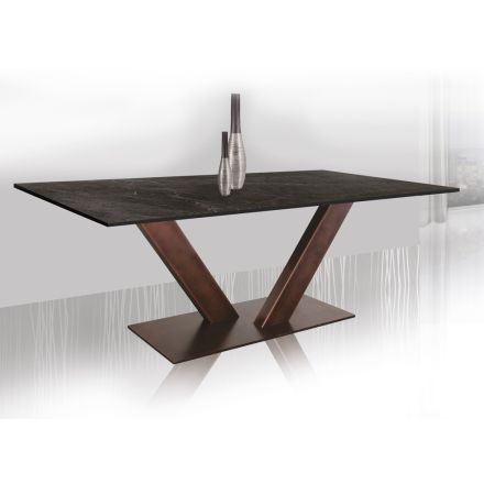 Vardagsbord i HPL med metallunderrede Tillverkat i Italien - Riad Viadurini