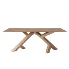 Living Bord i Real Solid Knotted Walnut Made in Italy - Boromir Viadurini