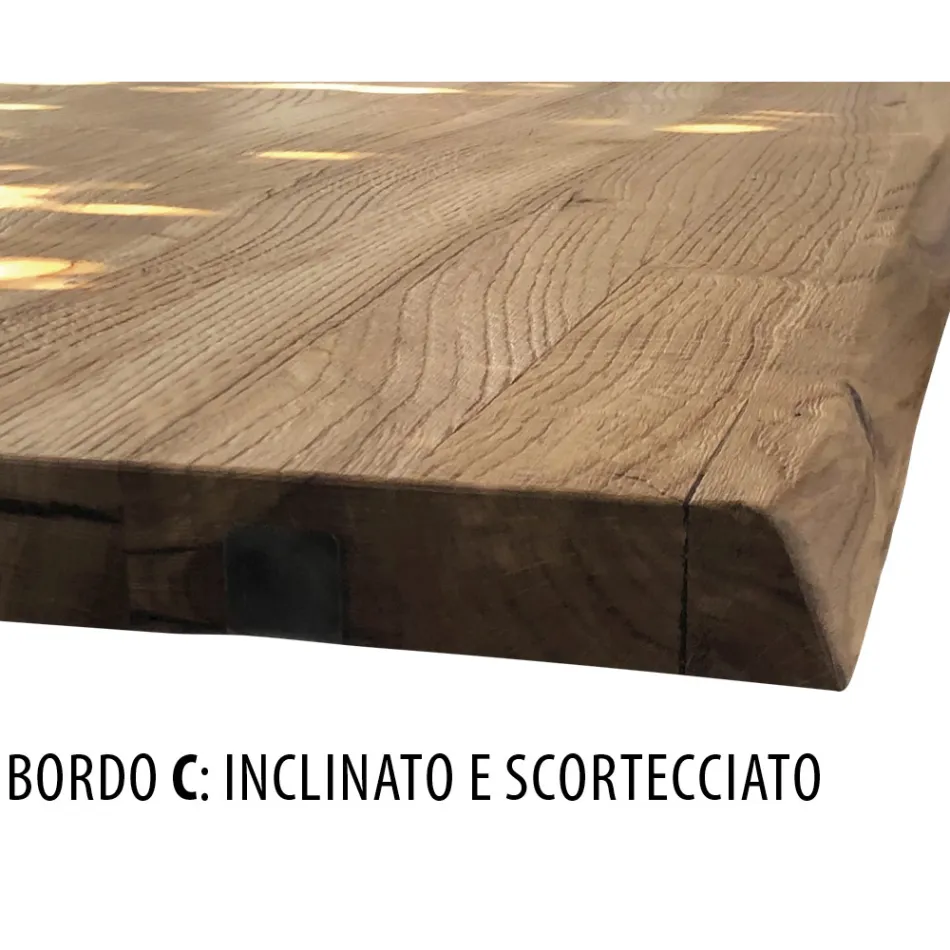 Vardagsbord i Massellato Oak Finns i olika kanter Made in Italy - Treebeard Viadurini
