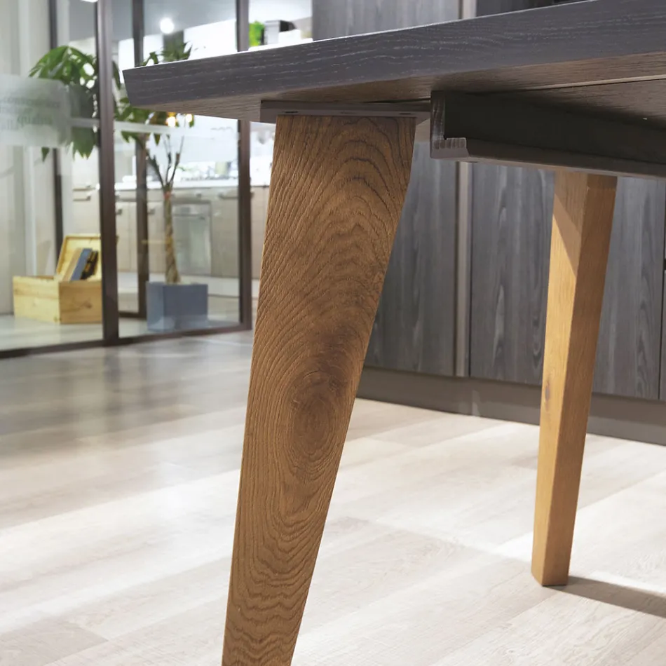 Vardagsbord i Massellato Oak Finns i olika kanter Made in Italy - Treebeard Viadurini