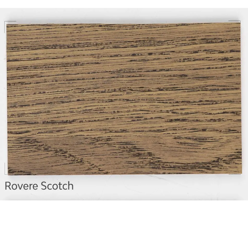 Living Bord pläterat i massiv ek Tillverkad i Italien - Geolier Viadurini