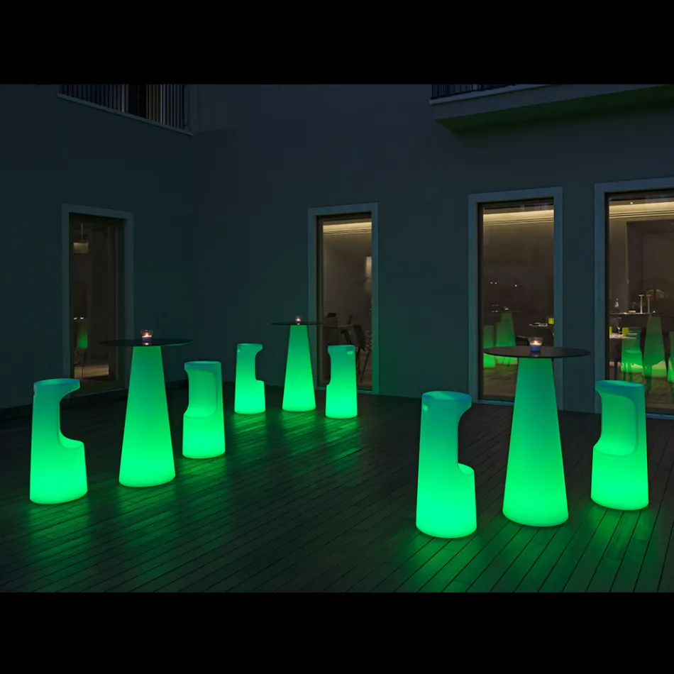 Utomhus High Light Bord med LED i Hpl och Polyeten Tillverkat i Italien - Forlina Viadurini