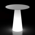 Utomhusljusbord med LED-ljusbas och rund topp Tillverkad i Italien - Forlina
