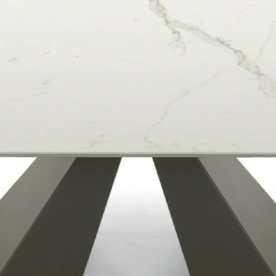 Modernt utdragbart bord upp till 278 cm i Made in Italy Keramik - Dalmatisk Viadurini