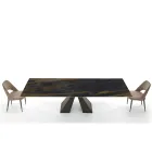 Modernt utdragbart bord upp till 278 cm i Made in Italy Keramik - Dalmatisk Viadurini