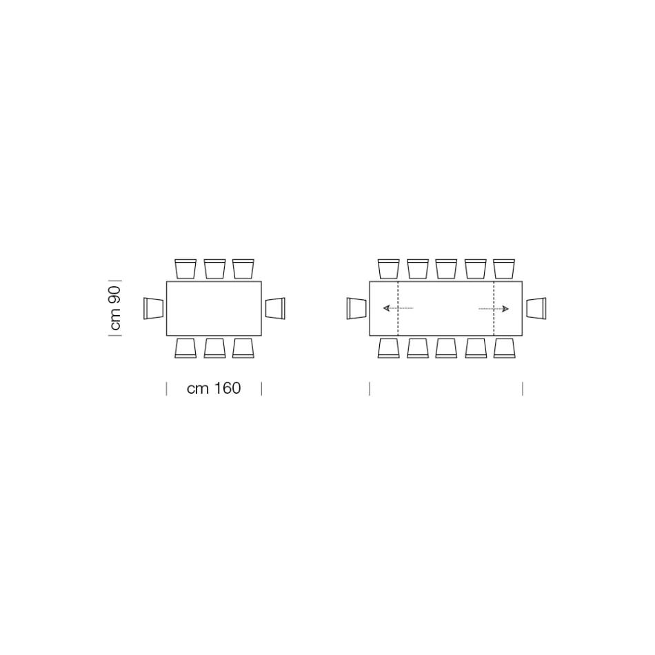 Modernt utdragbart bord upp till 278 cm i Made in Italy Keramik - Dalmatisk Viadurini