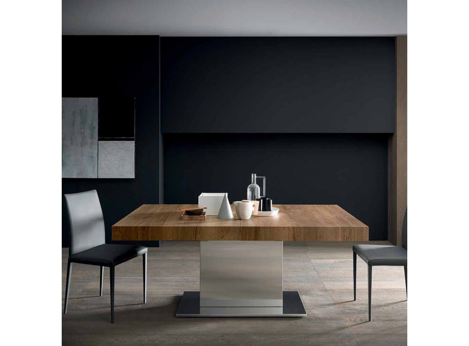 Modernt utdragbart bord Upp till 480 cm i trä tillverkat i Italien - Michael Viadurini